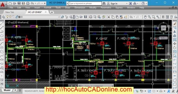 Ứng dụng AutoCAD vẽ trong hệ thống điều hòa không khí trong ngành Nhiệt Điện Lạnh