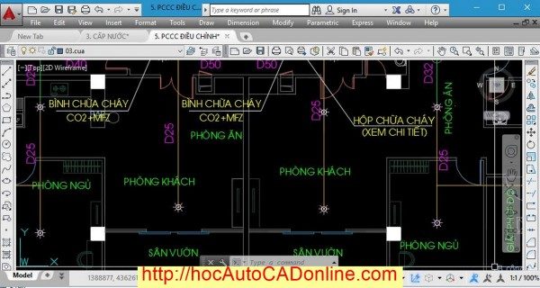 Ứng dụng AutoCAD vẽ trong hệ thống PCCC trong ngành Nhiệt Điện Lạnh